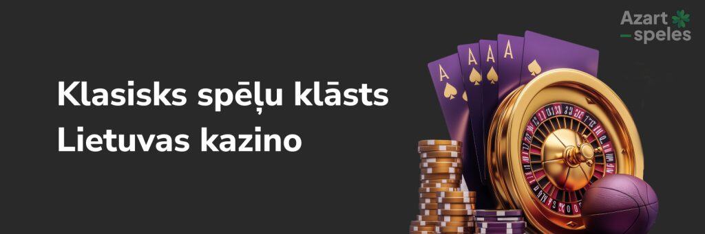 Klasisks spēļu klāsts Lietuvas kazino